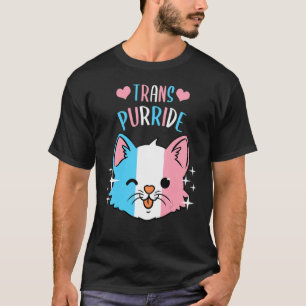 Trans Purride Cat Lgbt Transgender Flagga Sunglass T Shirt