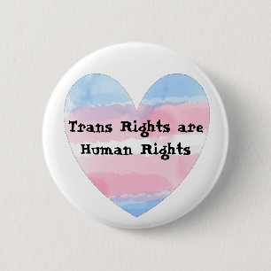Trans.-rättigheter är mänsklig rättighet kläm knapp