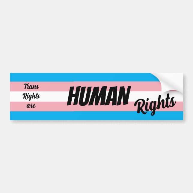 Trans Rights Are Human Rights Bildekal (Framsidan)