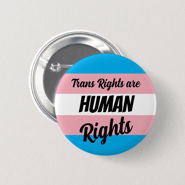 Trans Rights Are Human Rights Knapp (Framsida & baksida)