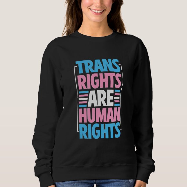 Trans Rights Are Human Rights Transgender Flag Pri T Shirt (Framsida)