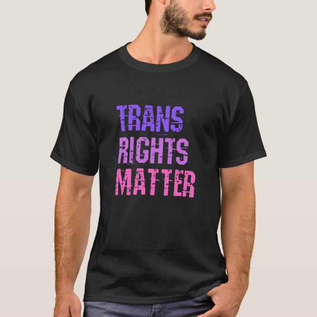 Trans Rights Now Human Rights LGBTQ Transgender Fl T Shirt (Framsida)
