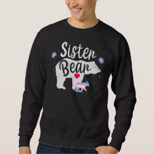 Trans Sister Bear Proud Sister Rainbow Transgender Lång Ärmad Tröja