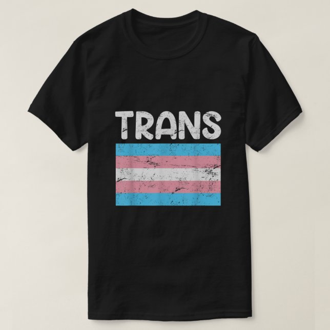 Trans Transgender Flagga HBT Transsexuell Flagga T Shirt (Design framsida)