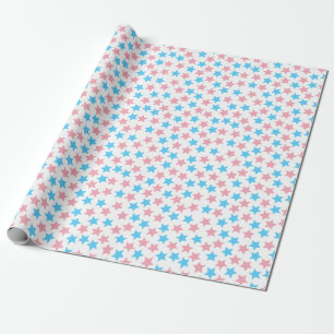 Trans Transgender Pride Flagga Stars Rosa Blue Whi Presentpapper