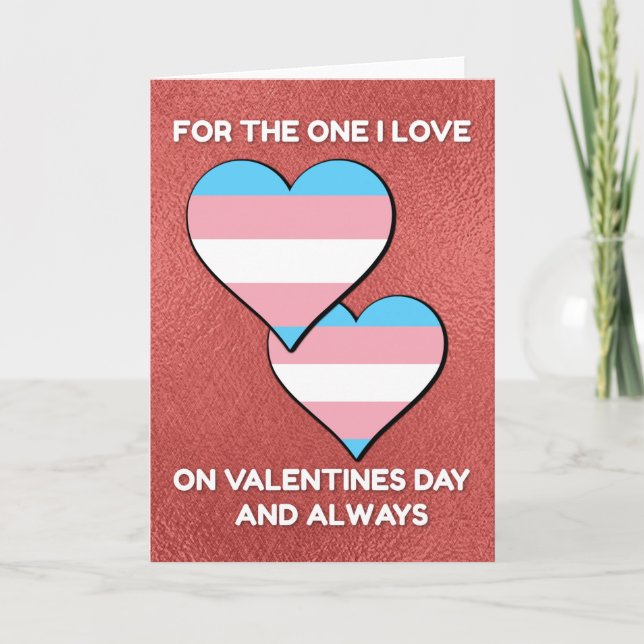 Trans Valentineshjärtan Helgkort (Framsida)