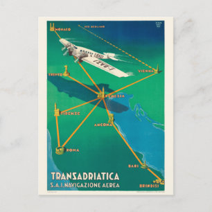 Transadriatica Italien Vintage affisch 1931 Vykort