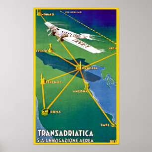 Transadriatica Navigazione Aerea Poster