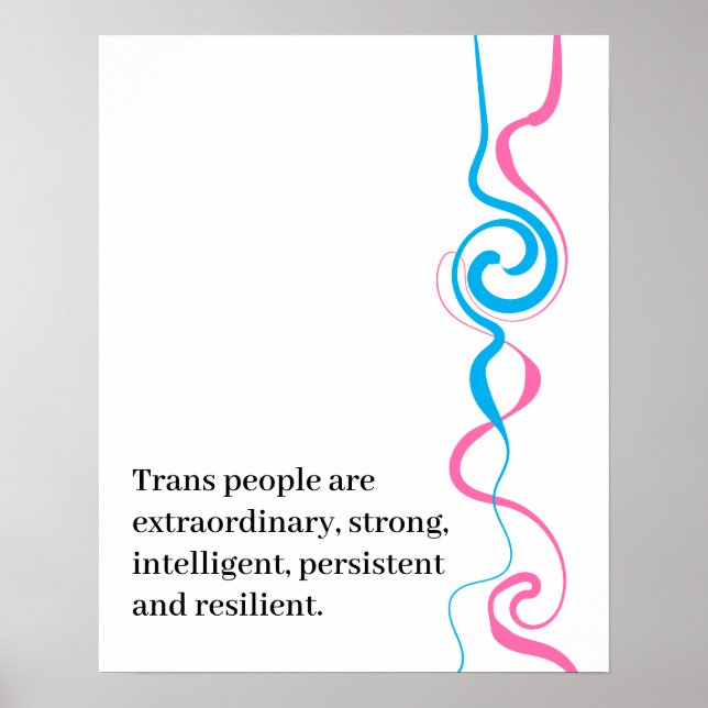 Transaffisch Minimalistisk  Poster (Framsidan)