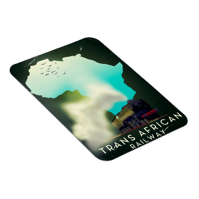 Transafrikanska järnvägsreseaffisch magnet (Högersidan)