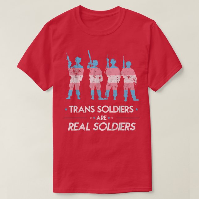 Transaktioner för militärt stöd av TransgenderHöge T Shirt (Design framsida)