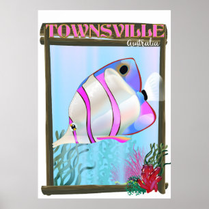 Transaktionsaffisch för Tropiska fiskresor i Towns Poster