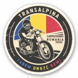 Transalpina Rumänien Motorcykel Klistermärken