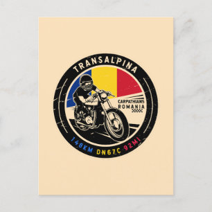 Transalpina Rumänien Motorcykel Vykort