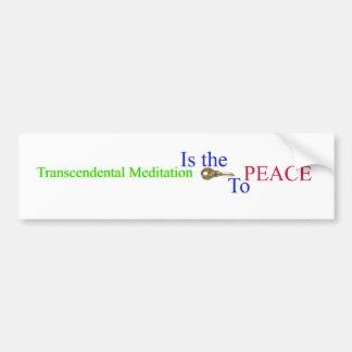 Transcendental meditation det den nyckel- FREDEN Bildekal