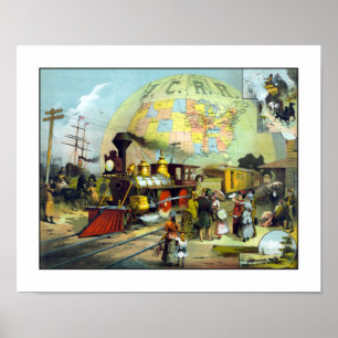 Transcontinental järnväg poster
