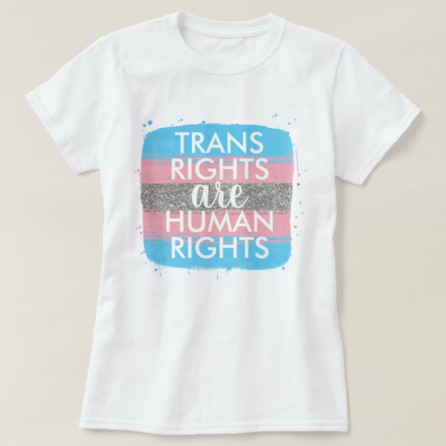 Transeuropeiska Höger är mänskliga Höger T Shirt (Design framsida)