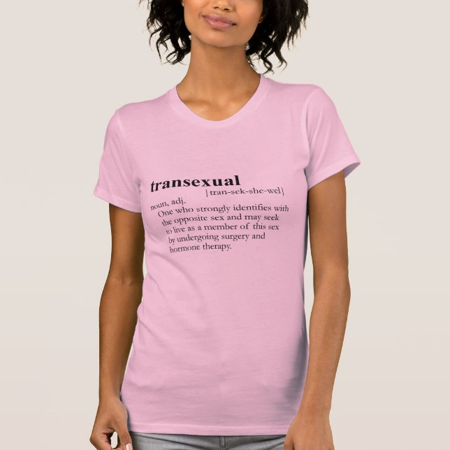 TRANSEXUAL (definition) Tee Shirt (Framsida)
