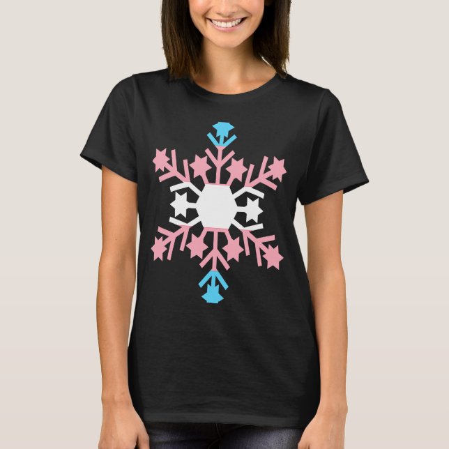Transexual Snowflake Trans Pride Snö Flake Transg T Shirt (Framsida)
