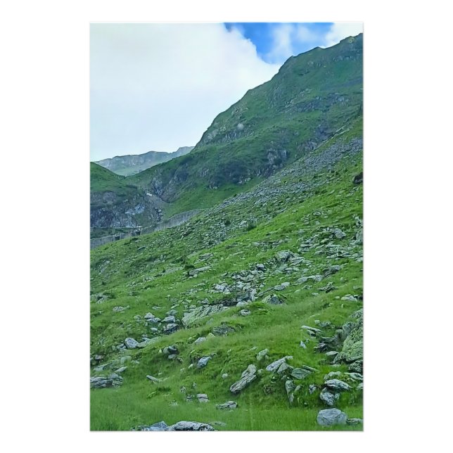 Transfagarasan Alpin Sluttning – Rumänien Fotograf Fototryck (Framsidan)