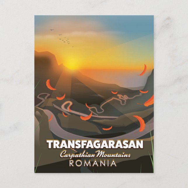Transfagarasan, Karpaterna, Rumänien Road Vykort (Framsida)
