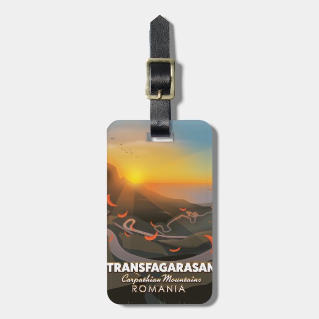 Transfagarasan,Karpatiska berg, Rumänien Road Bagagebricka (Vertikal Framsida)