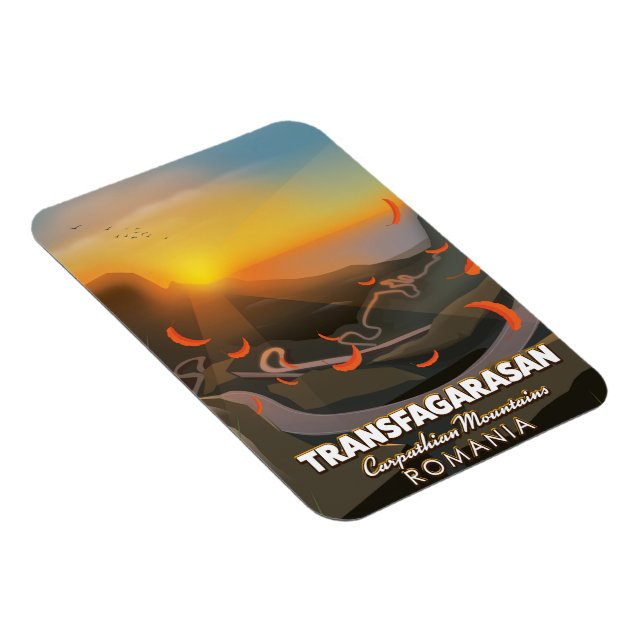 Transfagarasan,Karpatiska berg, Rumänien Road Magnet (Högersidan)