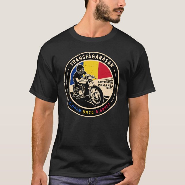 Transfagarasan | RUMÄNIEN | Motorcykel T Shirt (Framsida)