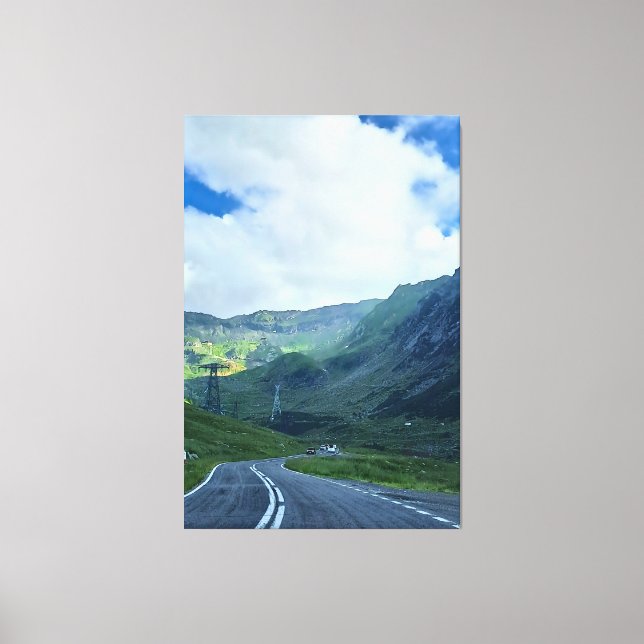 Transfagarasan-vägen – Karpatisk Bergstryck Canvastryck (Framsida)