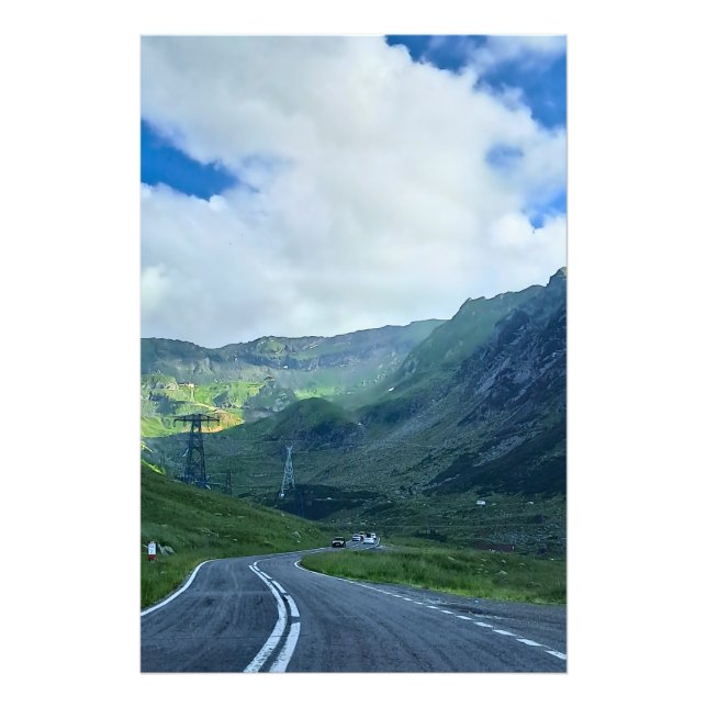 Transfagarasan-vägen – Karpatisk Bergstryck Fototryck (Framsidan)