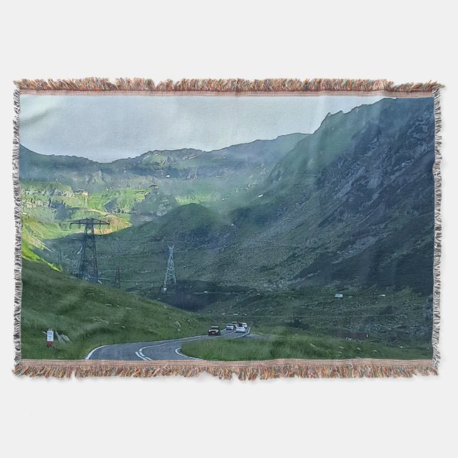 Transfagarasan-vägen – Karpatisk Bergtryck Filt (Framsidan)
