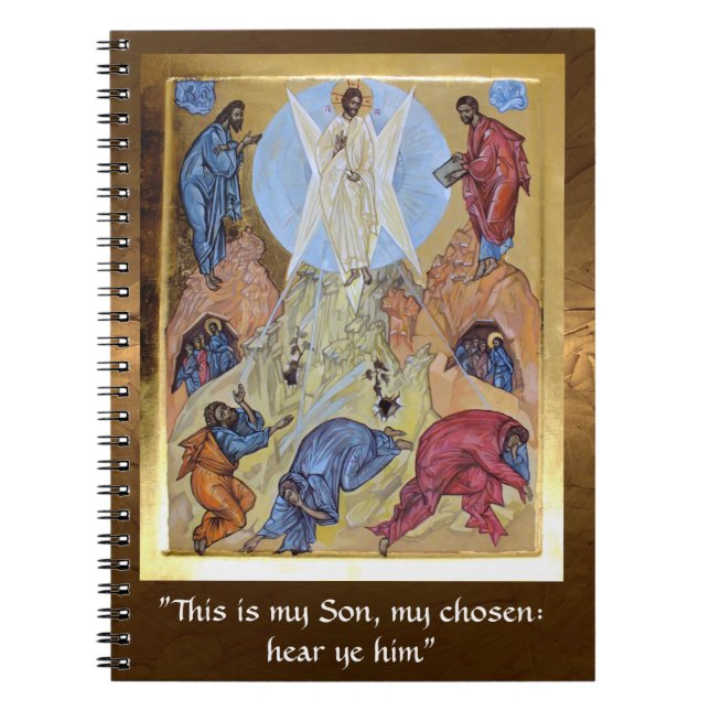 Transfiguration av Kristus Anteckningsbok Med Spiral (Framsidan)