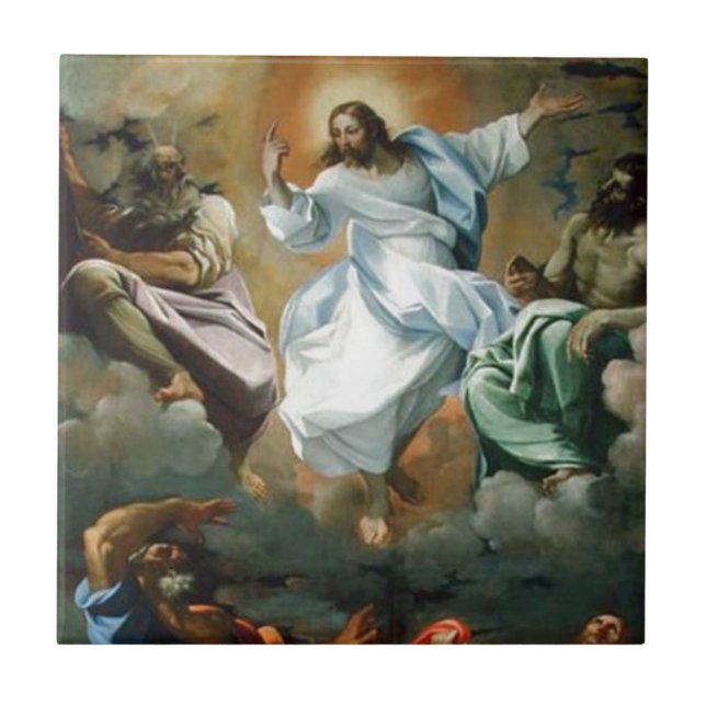 Transfiguration_by_Lodovico_Carracci. Kakelplatta (Framsidan)