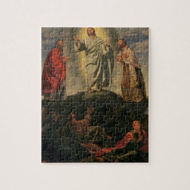 Transfigurationen, c.1527-33 (olja på panel) pussel (Vertikal)