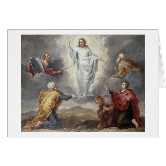 Transfigurationen (olja förkopprar på), hälsningskort (Framsidan Horizontal)