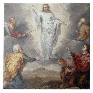 Transfigurationen (olja förkopprar på), kakelplatta