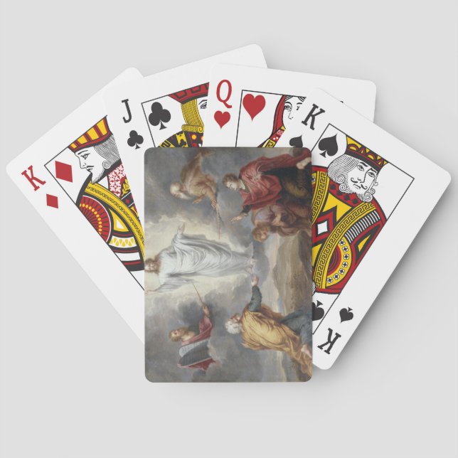 Transfigurationen (olja förkopprar på), spel kort (Baksidan)