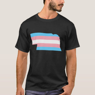 Transflagga Nebraska HBTQ-stolthet Stöd pojke T Shirt