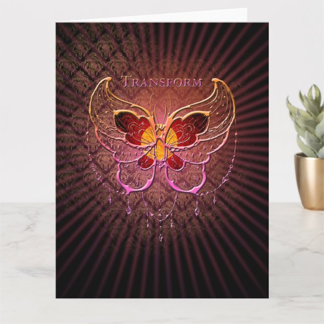 Transform Butterfly Moth - Greeting Card Kort (Liten växt)