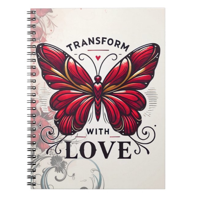 Transform with Love Journal – Self-Discovery Noteb Anteckningsbok (Framsidan)