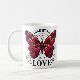 Transform with Love Mug – Crimson Butterfly Gift Kaffemugg