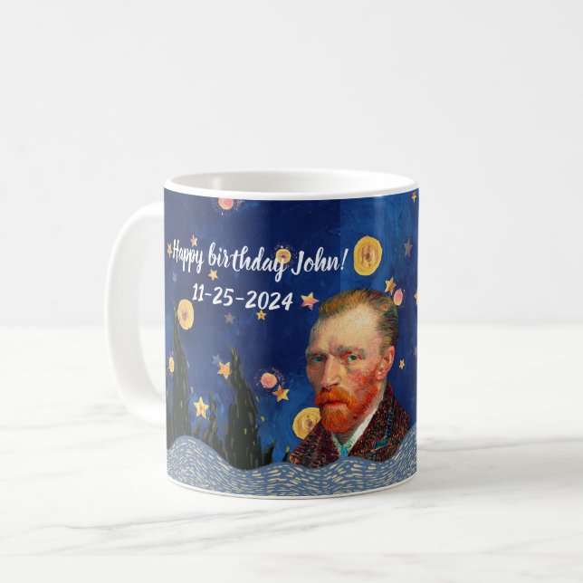 Transform Your Space with Van Gogh's Starry Night  Kaffemugg (Framsida vänster)