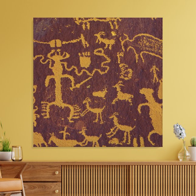 Transform Your Walls Into a Sacred Story Southwest Canvastryck (Insitu (Vardagsrum))