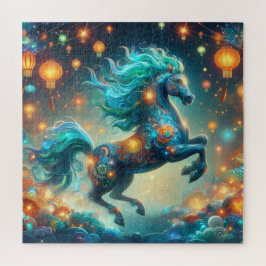 Transformative Teal Horse Pussel