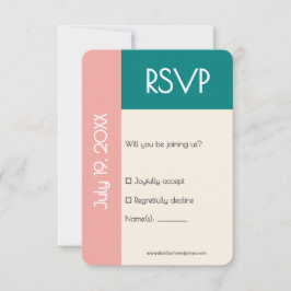 Transformative Teal Modern  Contemporary Wedding OSA Kort