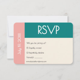 Transformative Teal Modern  Contemporary Wedding OSA Kort