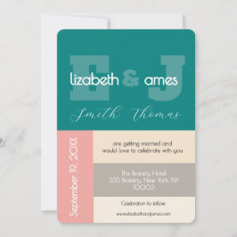 Transformative Teal Modern Script Wedding Inbjudningar