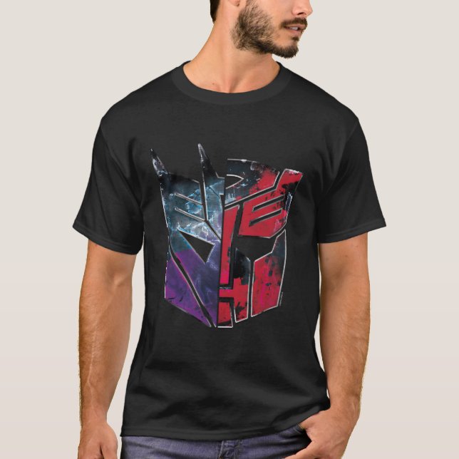 Transformatorer Krig för cybertron Decepticon Auto T Shirt (Framsida)