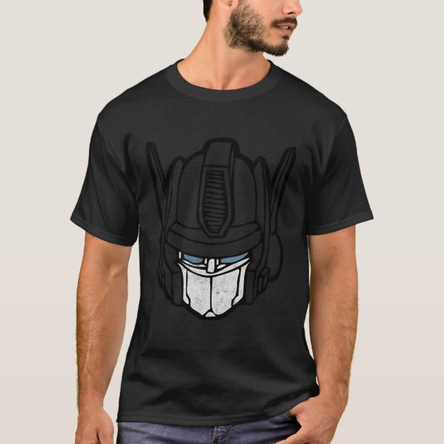 Transformatorerna Optimus Prime Big Ansikte T Shirt (Framsida)