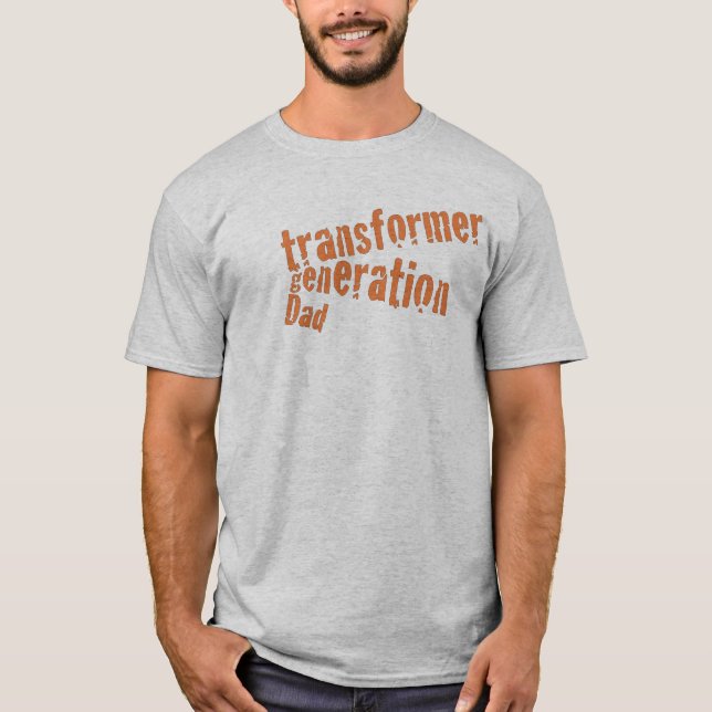 Transformatorgenerationpappa T-shirt (Framsida)